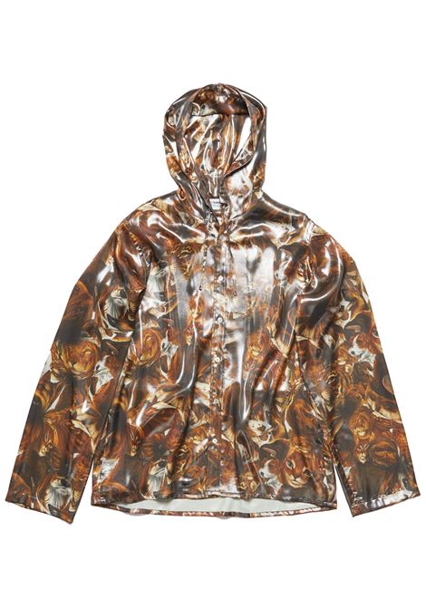 giacca con stampa laminata uomo multicolore in poliestere ACNE STUDIOS | B90758DCR
